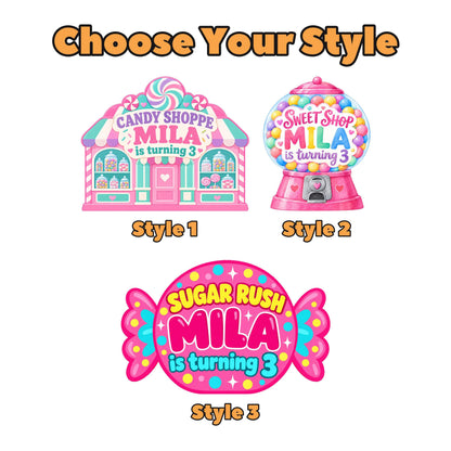 Pastel Candy Shoppe Storefront Backdrop Set