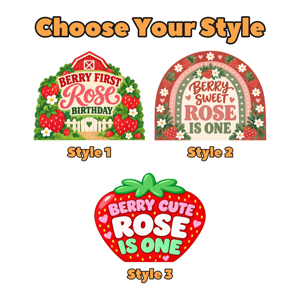 Red Barn Strawberry Garden Backdrop Set