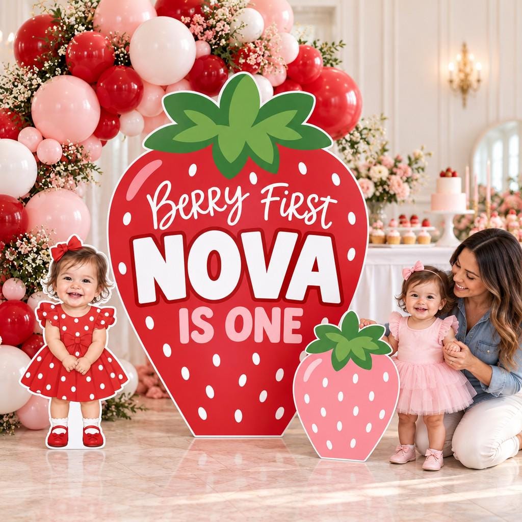 Big Red Berry First Strawberry Cutout Set