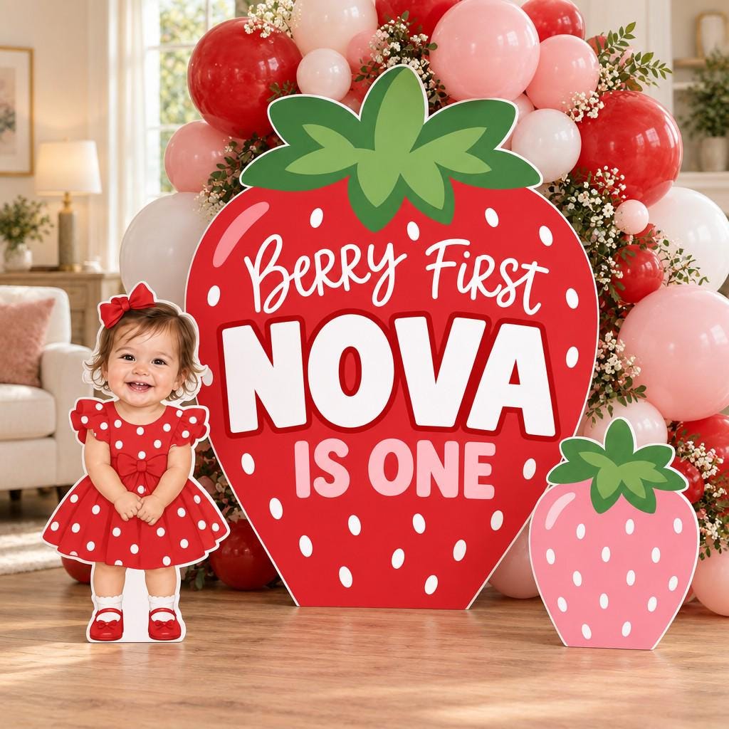 Big Red Berry First Strawberry Cutout Set