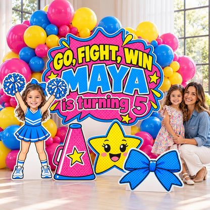 Red Megaphone Cheerleader Birthday Set
