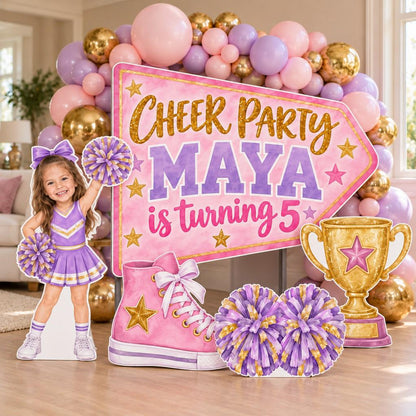 Red Megaphone Cheerleader Birthday Set