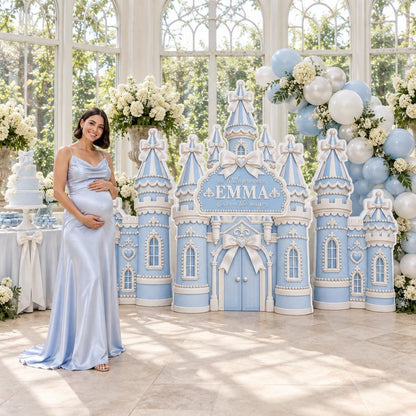 Pink Rose Princess Castle Backdrop Set
