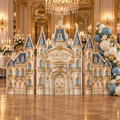Pink Rose Princess Castle Backdrop Set