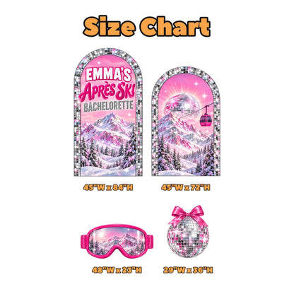 Pink Disco Ball Apres Ski Arch Set