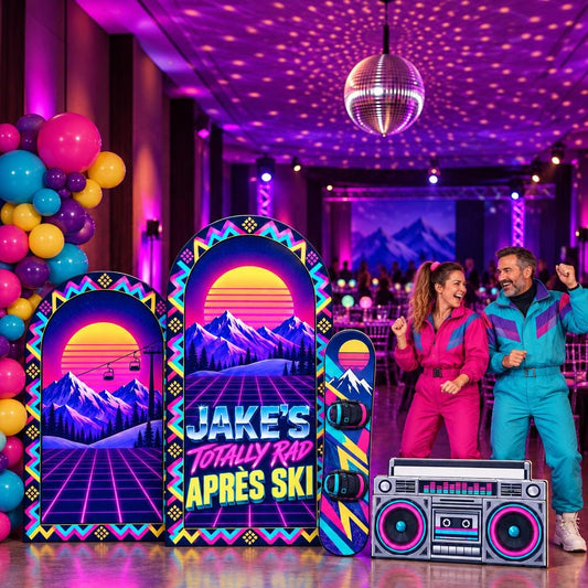 Neon Retro 80s Apres Ski Arch Set