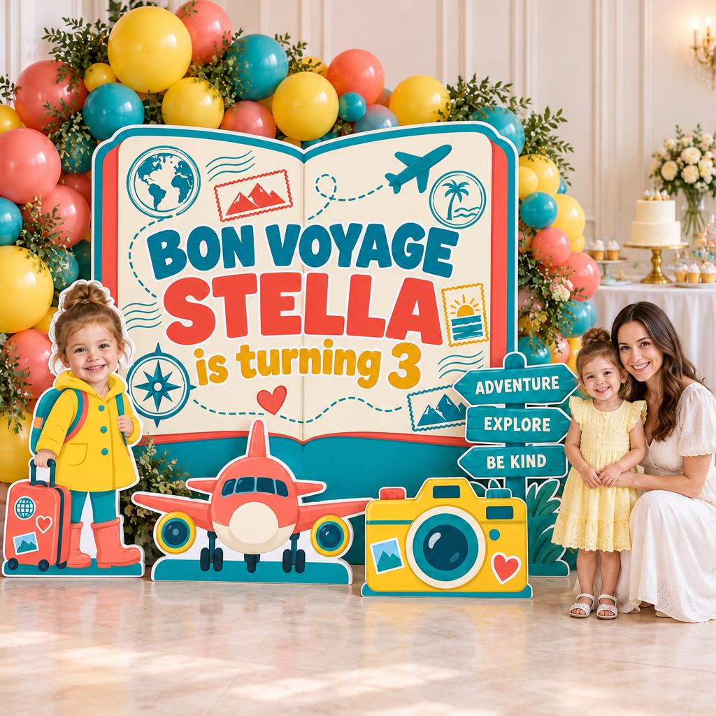 Hot Air Balloon Travel Birthday Set