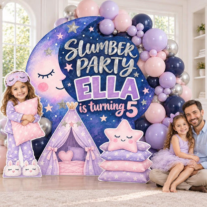 Purple Crescent Moon Slumber Party Set