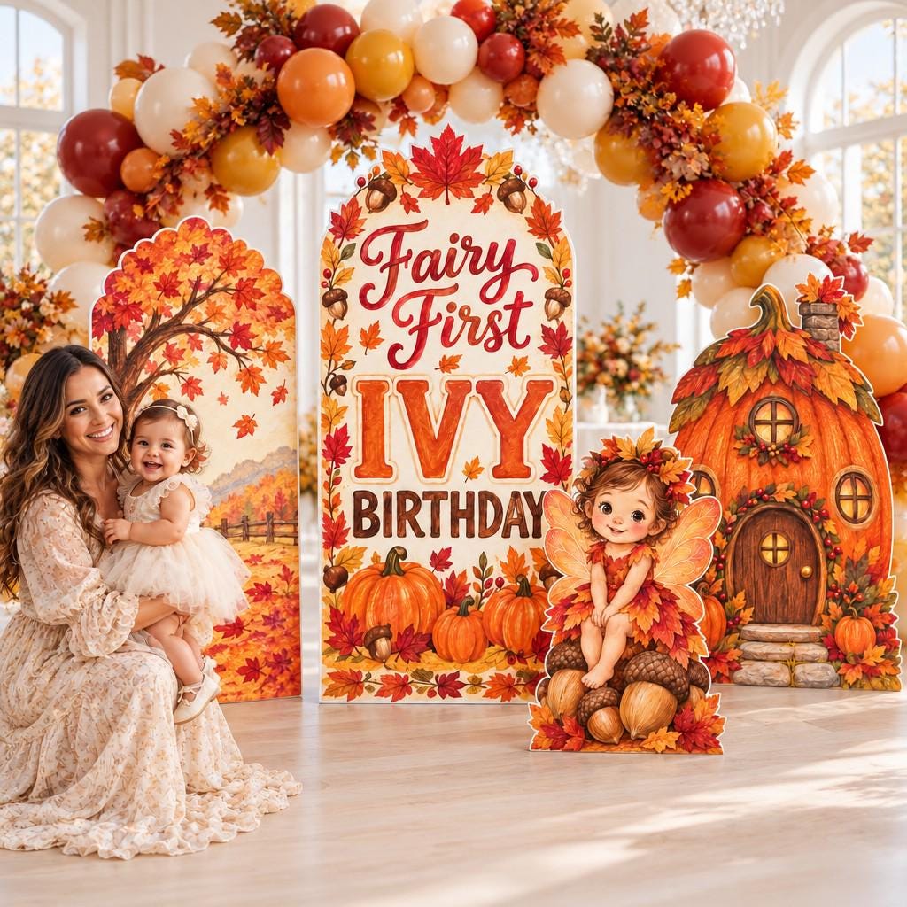 Autumn Leaves Pumpkin Fairy First Arch Set