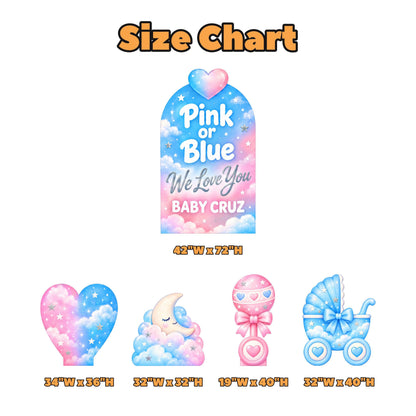 Pink or Blue Cloud Gender Reveal Set