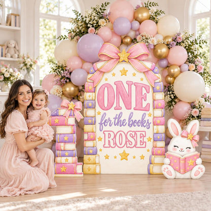 Pink Bow Book Arch One for the Books