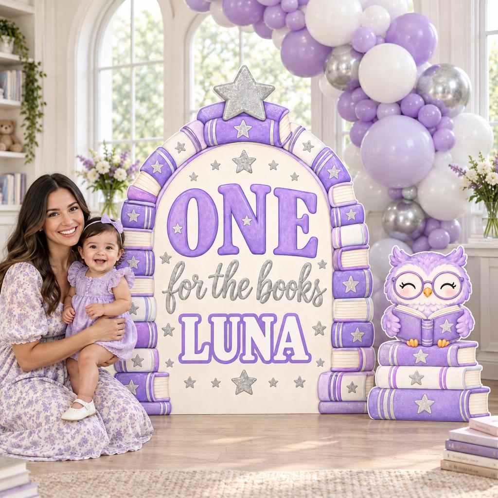 Lilac Owl One for the Books Arch
