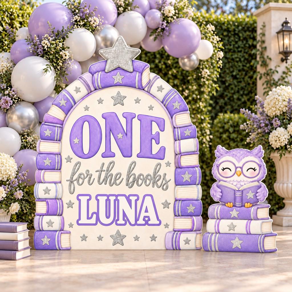 Lilac Owl One for the Books Arch