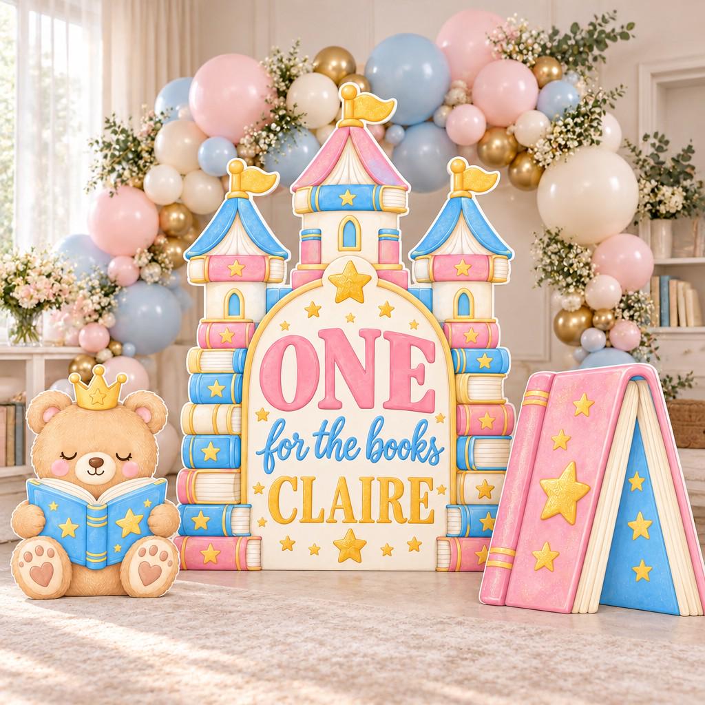 Book Castle Teddy One for the Books Set