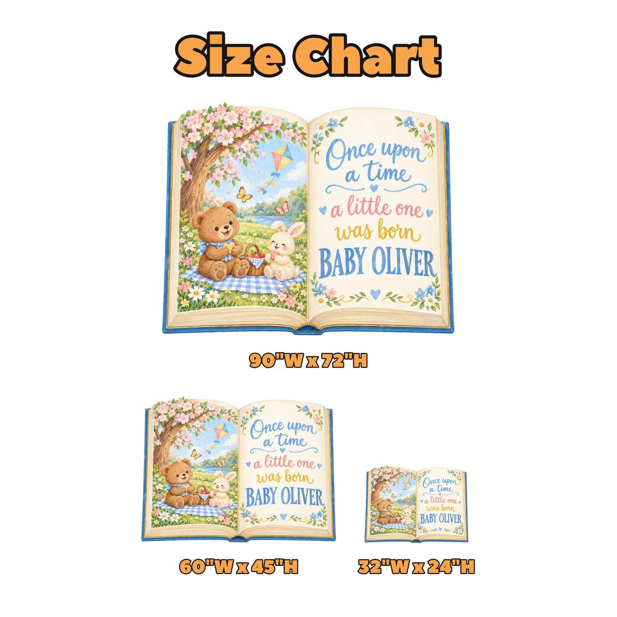 Teddy Bear Picnic Open Book Backdrop