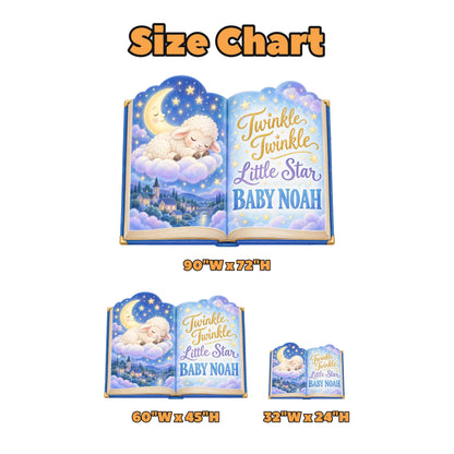 Twinkle Star Sleepy Lamb Storybook Backdrop