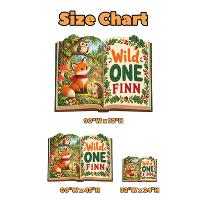 Woodland Fox Wild One Storybook Backdrop