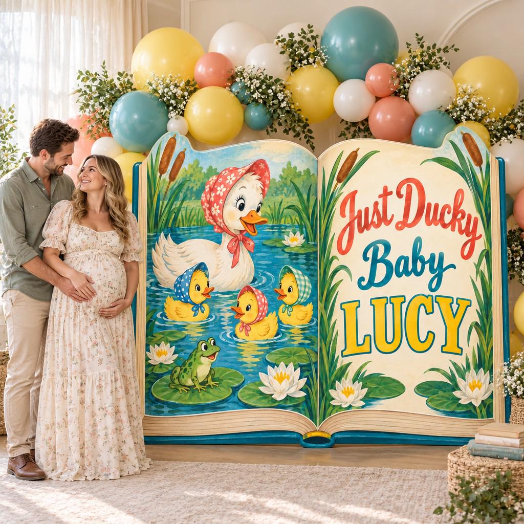 Just Ducky Pond Storybook Backdrop