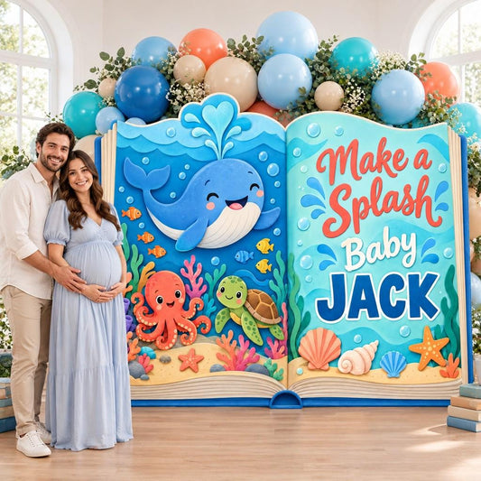 Make a Splash Whale Storybook Backdrop