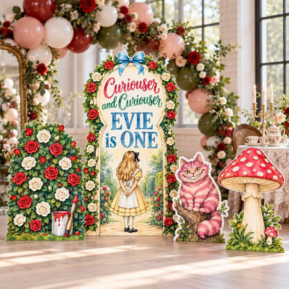 Curiouser Rose Hedge Wonderland Arch Set