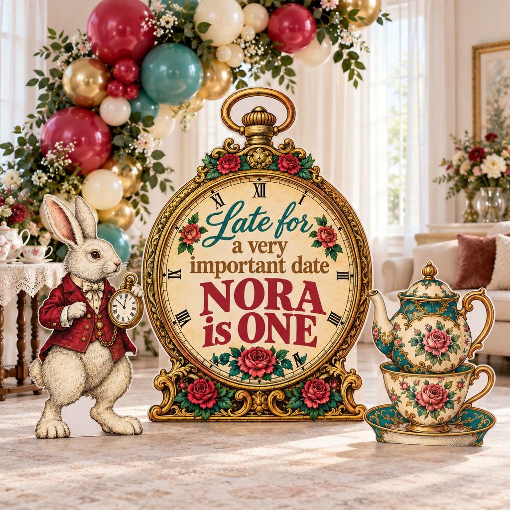 Vintage Pocket Watch Wonderland Cutouts