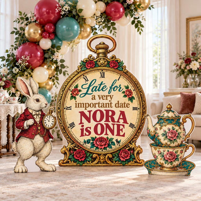 Vintage Pocket Watch Wonderland Cutouts
