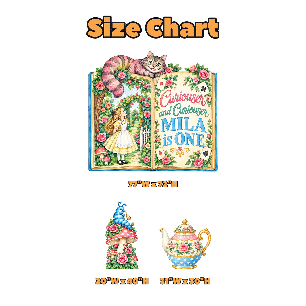 Rose Garden Wonderland Open Book Set