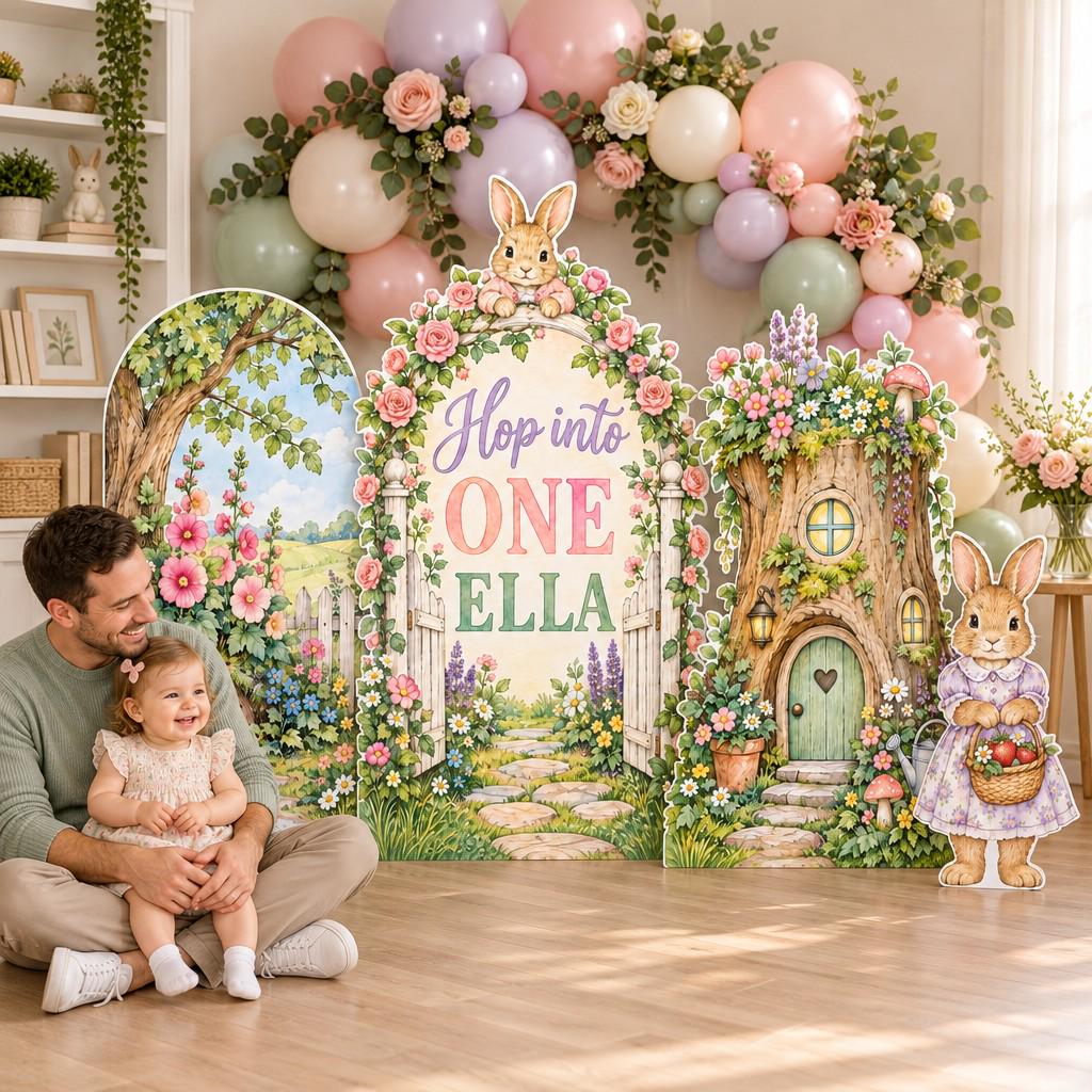 Rose Gate Bunny Tree House Arch Set