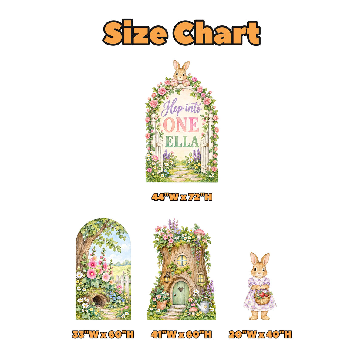 Rose Gate Bunny Tree House Arch Set