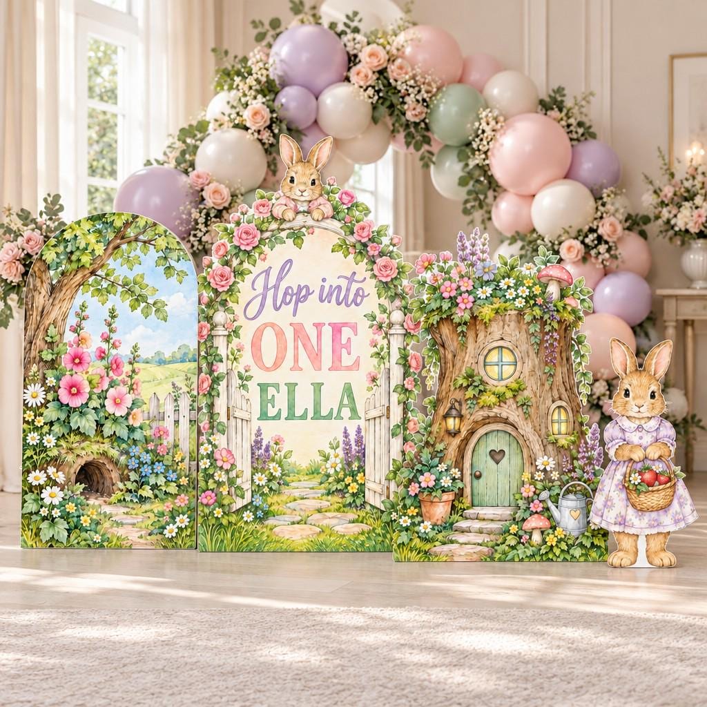 Rose Gate Bunny Tree House Arch Set