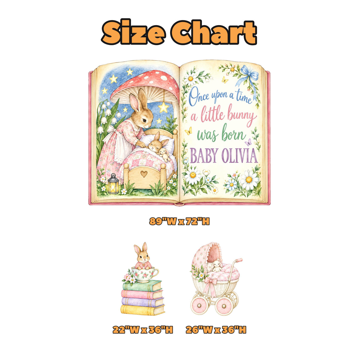 Storybook Bunny Baby Shower Book Set
