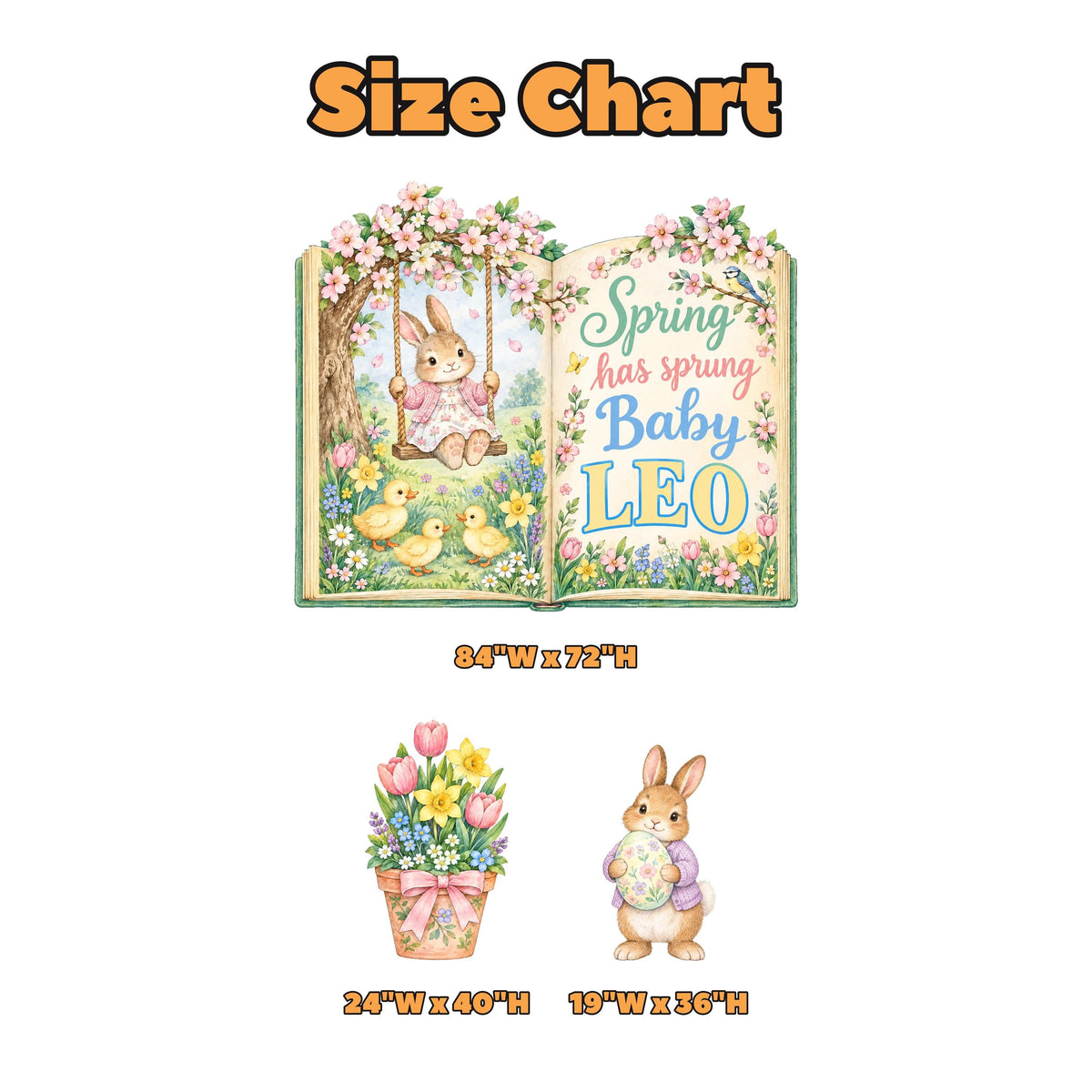 Bunny Storybook Spring Baby Shower Set