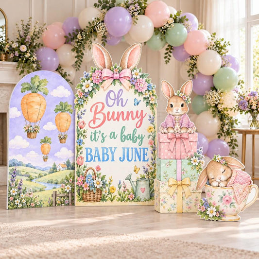 Carrot Balloon Oh Bunny Baby Shower Set
