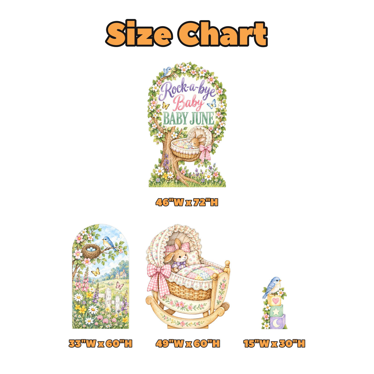 Blossom Cradle Rock-a-Bye Baby Arch Set