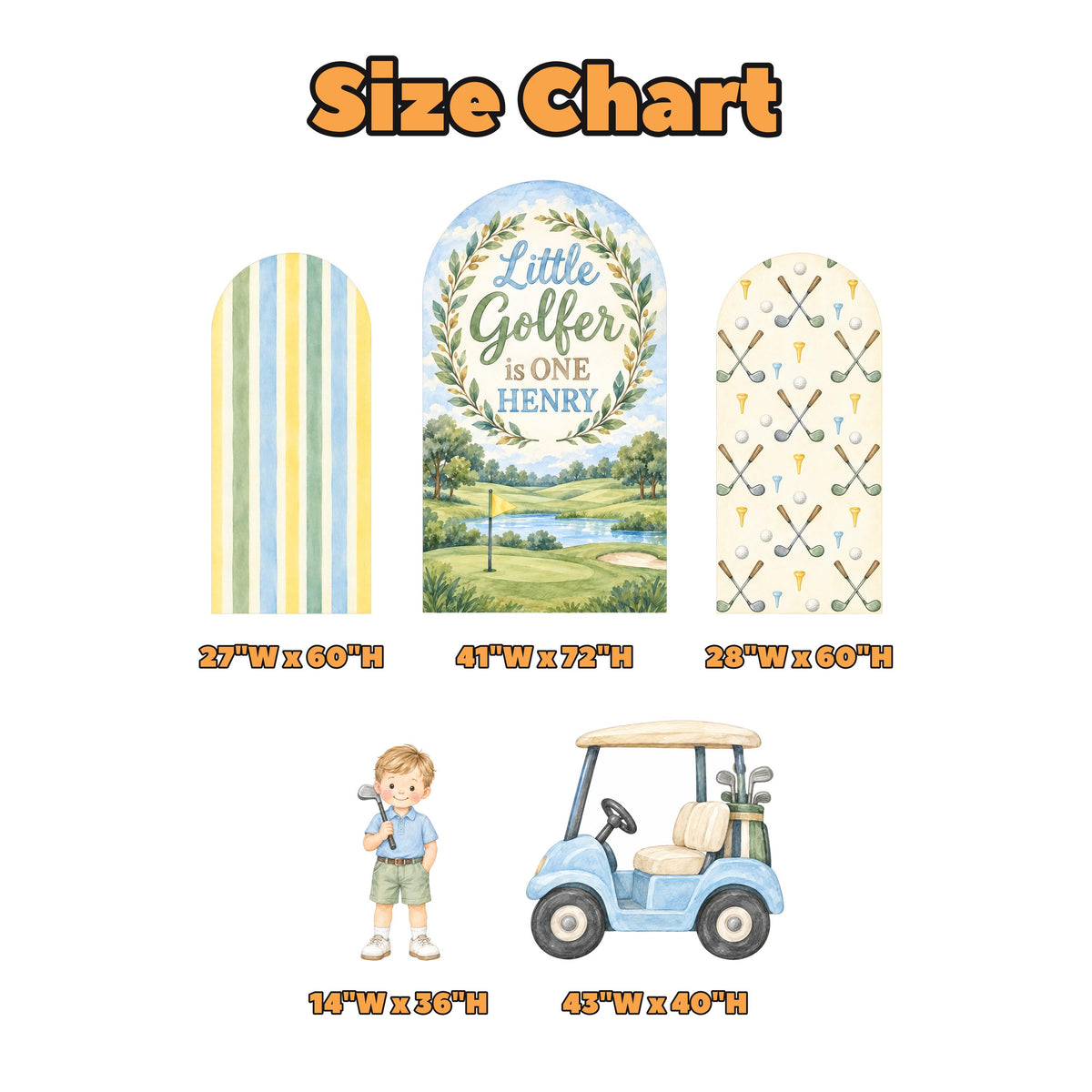 Pink Sage Par-Tee Girl Golf Arch Set