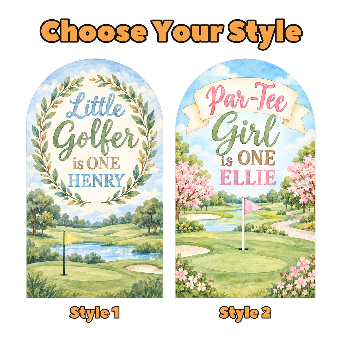 Pink Sage Par-Tee Girl Golf Arch Set
