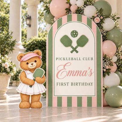 Sage Striped Pickleball Club Bear Arch Set