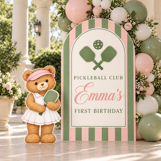 Sage Striped Pickleball Club Bear Arch Set