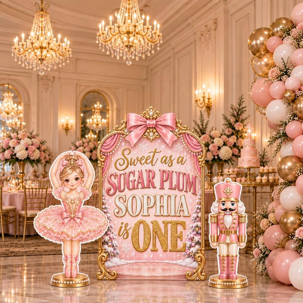 Pink Sugar Plum Nutcracker Ballerina Set