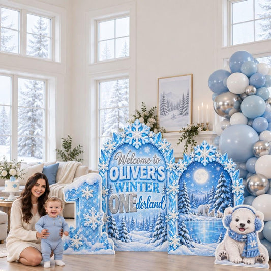 Icy Blue Polar Bear Winter Wonderland Set