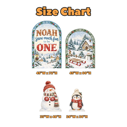 Snowy Cottage Snow Much Fun Winter Arch Set