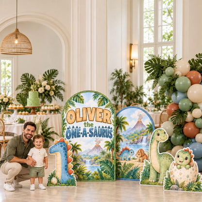 Watercolor Jungle One-a-Saurus Arch Set