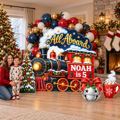 Snowy Night Christmas Steam Engine Set