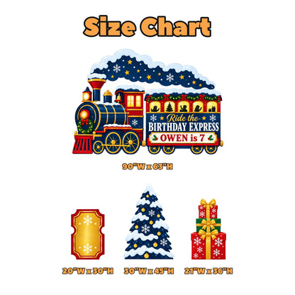 Navy Christmas Birthday Express Train Set
