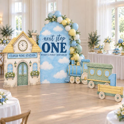 Pastel Cloud Nine Train Station Set