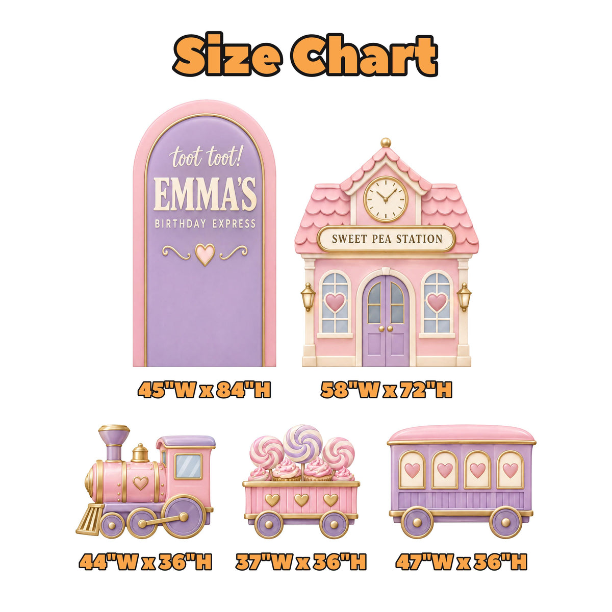 Pink Lilac Birthday Express Train Set