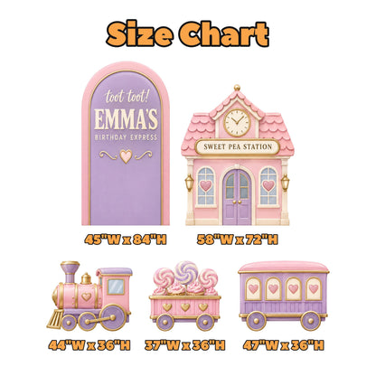 Pink Lilac Birthday Express Train Set