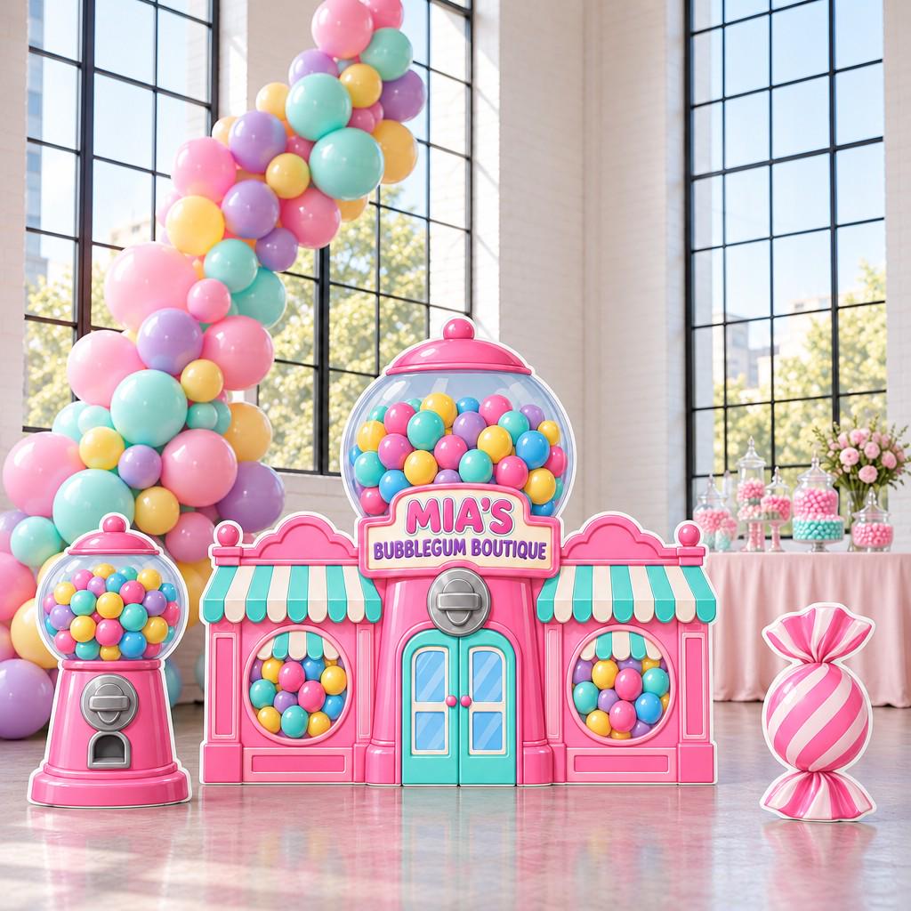 Pink Bubblegum Boutique Storefront Set