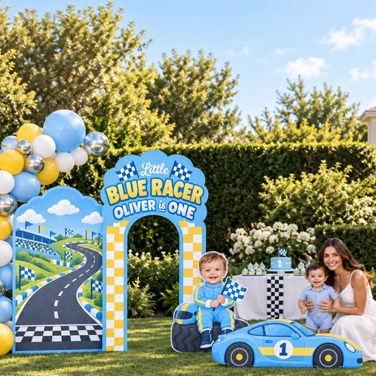 Blue Checkered Little Racer Arch Set