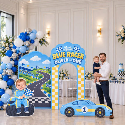 Blue Checkered Little Racer Arch Set
